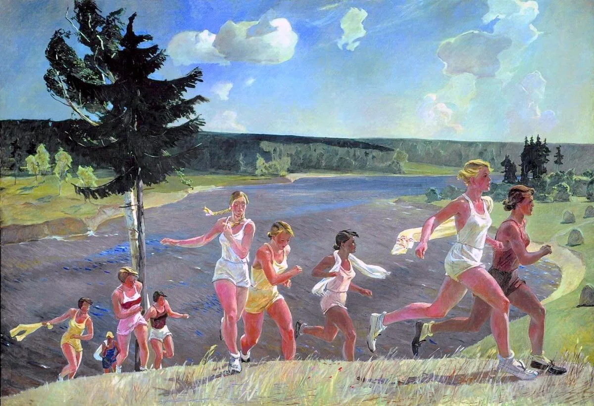 С Днём молодёжи!
 Дерзайте, творите, живите.
А.Дейнека " Эстафета ". 1947 г.
"Раздолье ". 1952 г.