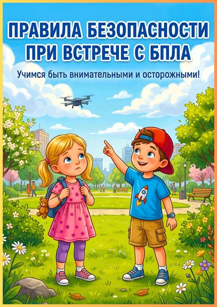Памятка для родителей (законных представителей) "Действие при обнаружении БПЛА"