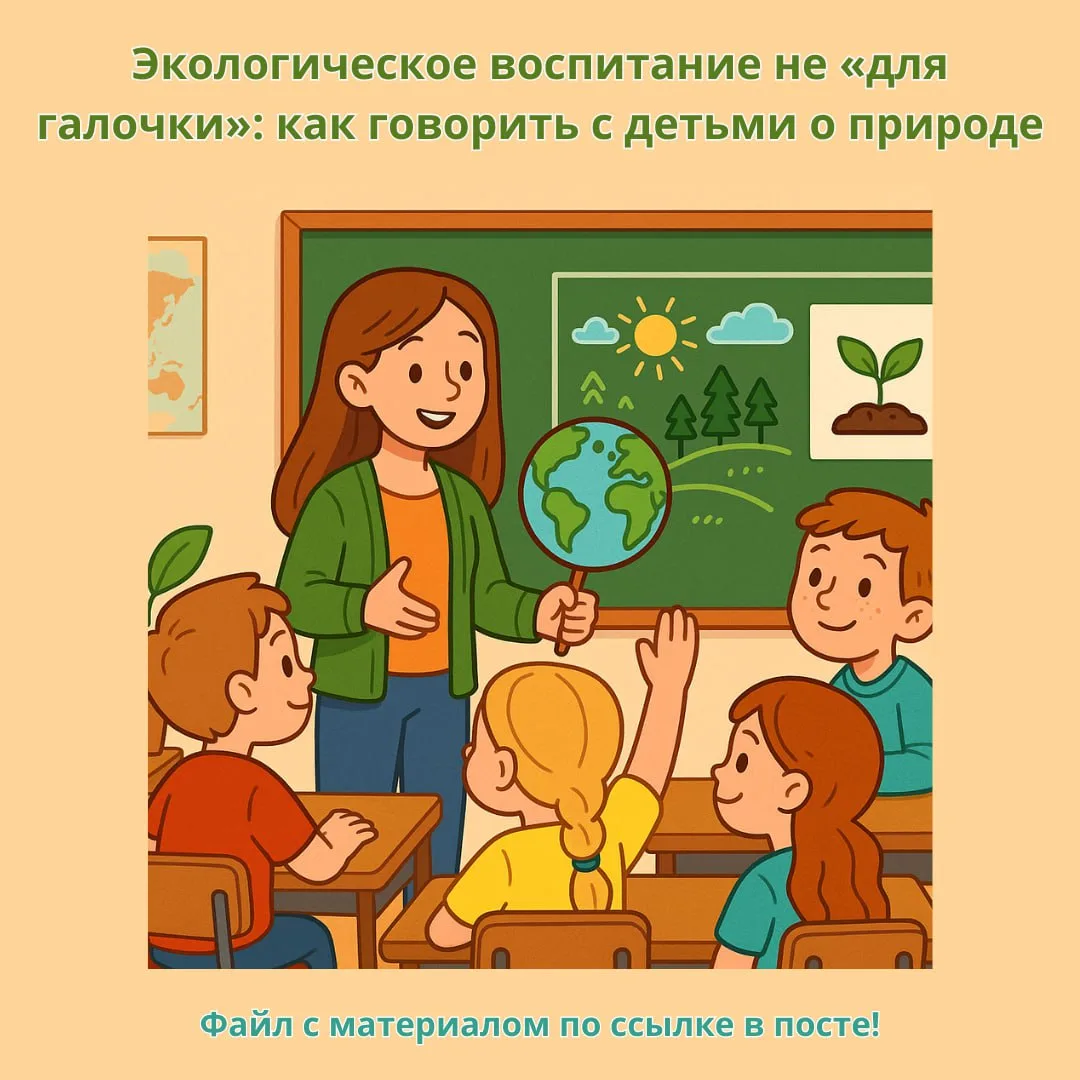 💬 Педагоги, экологическое воспитание — это не про Красную книгу на полке, а про живое чувство забот