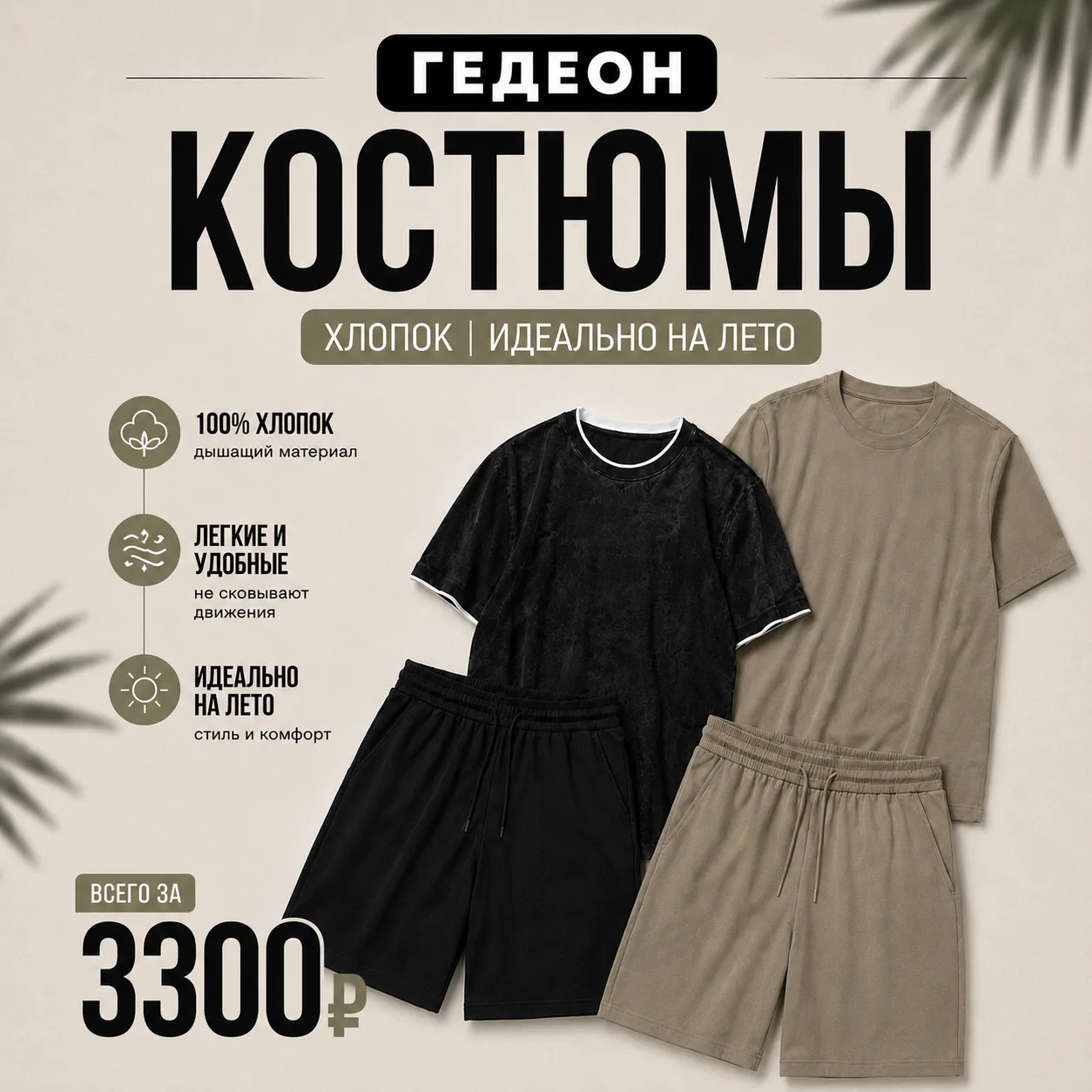 🔥 ХИТ ЭТОГО ЛЕТА 🔥

💯Выглядит на 100/100. 
💰Стоит всего 3300 ₽.

Тот самый костюм, который не за