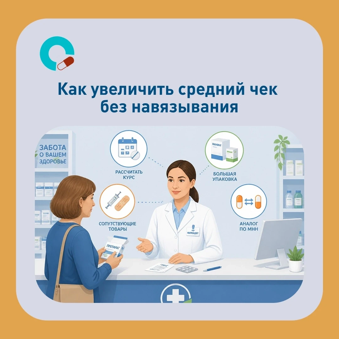🔷 Как увеличить средний чек в аптеке без навязывания: экспертные техники для фармацевта 
 
Коллеги,