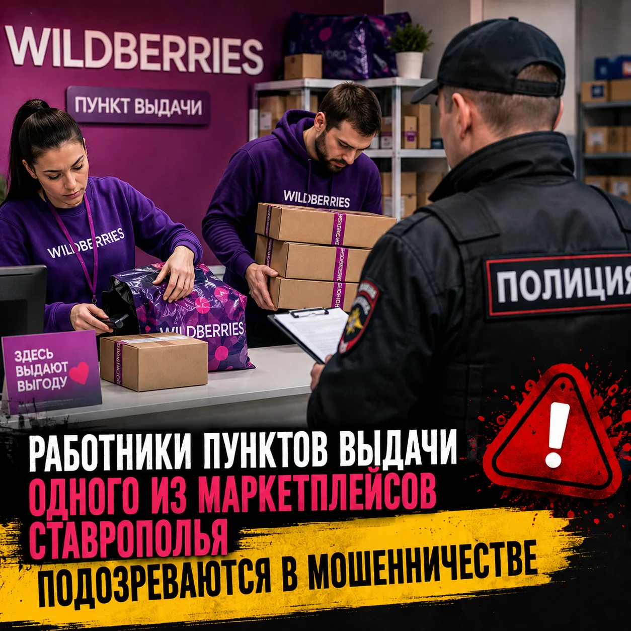 ⚡️ Работники пунктов выдачи одного из маркетплейсов Ставрополья подозреваются в мошенничестве

Под п