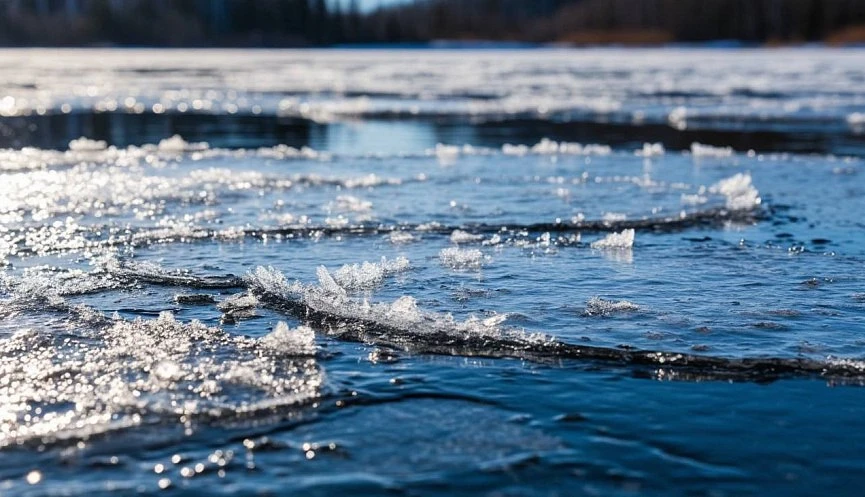 С наступлением морозов на водоёмах появился лёд. Образовавшийся ледяной покров привлекает детей и по