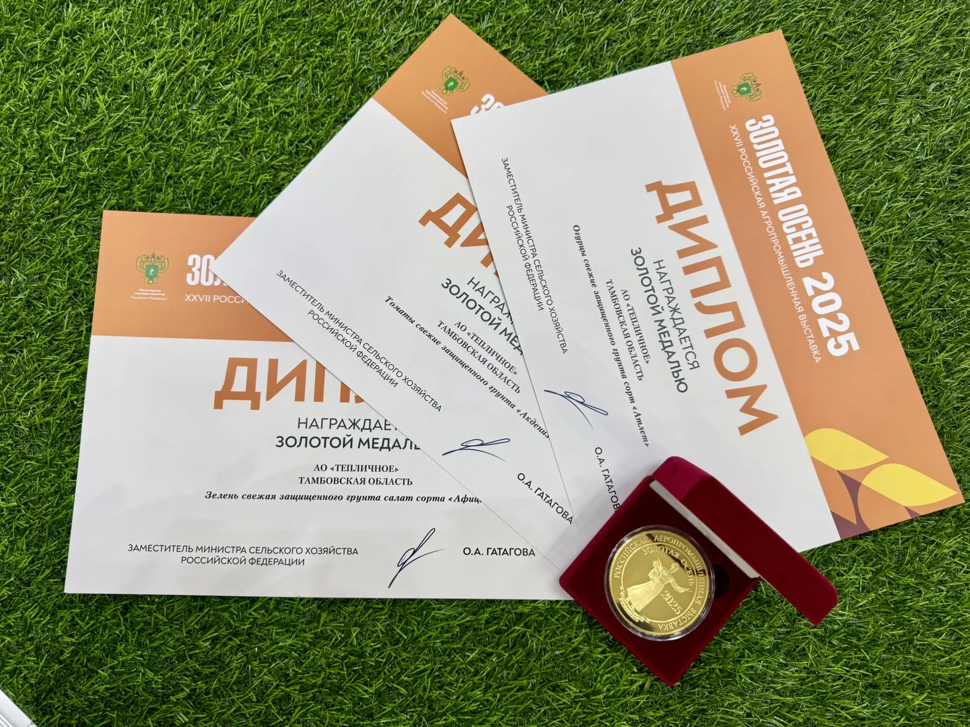 Наша золотая 🥇 Золотая осень 2025!

💪С гордостью сообщаем, что гибриды огурца Атлет и томата Акден