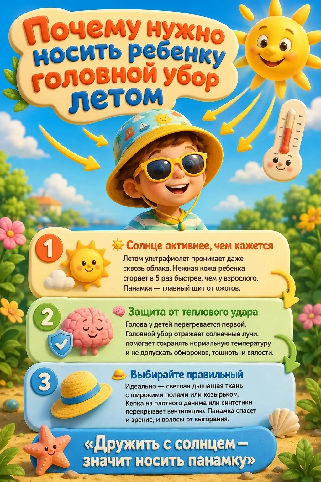 ☀️ Наступает Лето : почему панамка важнее, чем кажется?

Родители, признавайтесь, часто ли вы ловите