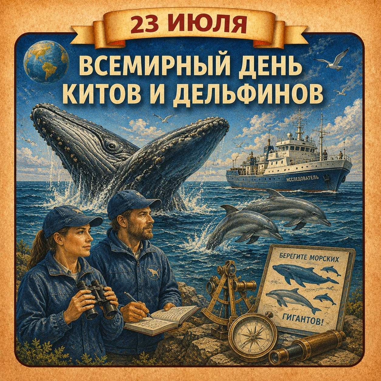🐳23 июля - Международный день китов и дельфинов

Этот праздник был учрежден в 1986 году, когда нача