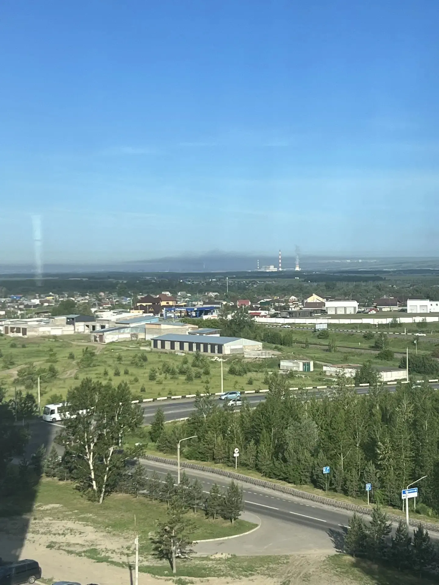 Утреннее небо Красноярска, вид из Сосновоборска