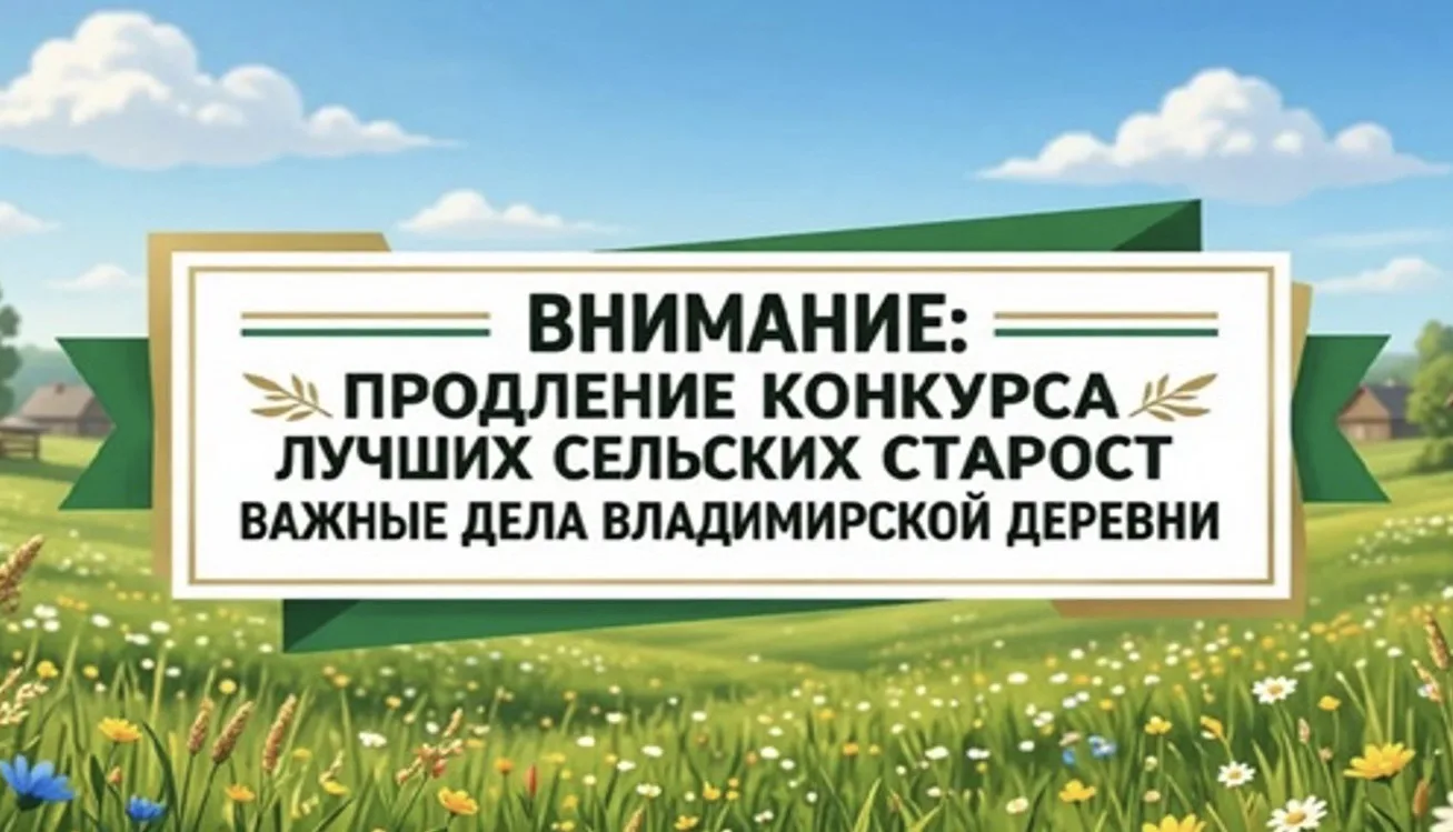Конкурс для сельских старост продлён! Успейте подать заявку

Уважаемые сельские старосты Владимирско