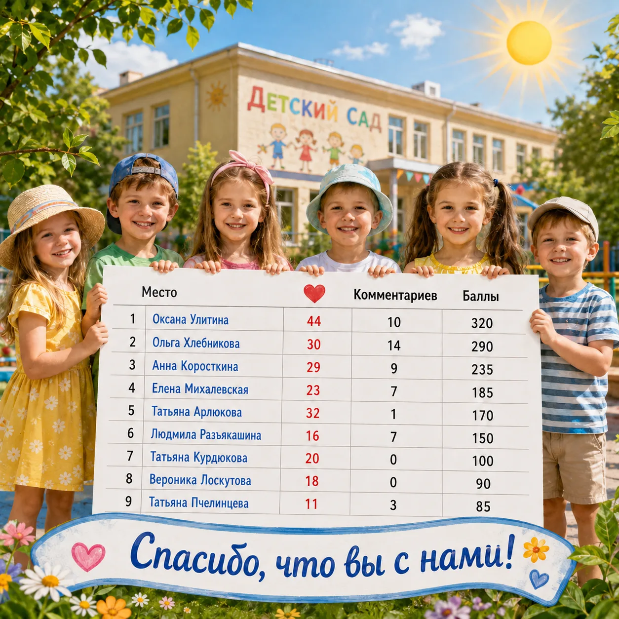 ♥️Дорогие подписчики!♥️

Хотим искренне поблагодарить каждого из вас за то, что вы с нами! Ваша подд