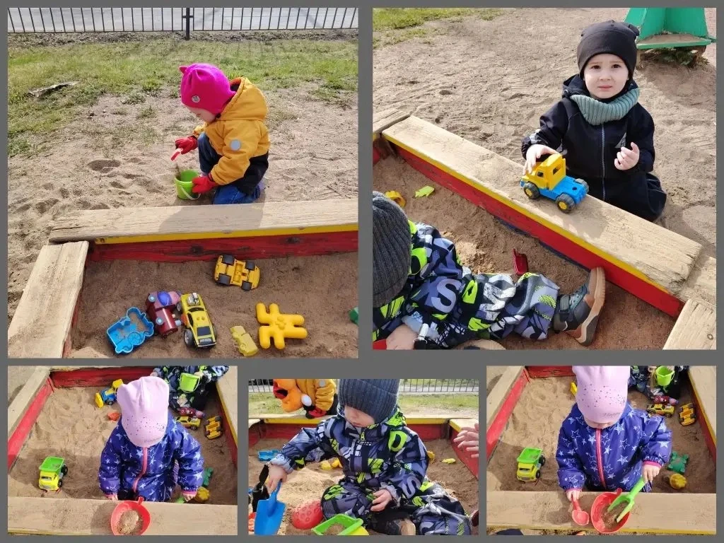 Песочница, песочница!
А в ней песок, песок.
Песочница, песочница!
Идем играть, дружок.
Песочница, пе