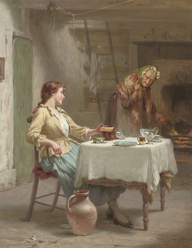 "Мама, я теперь в онлифанс" или "Закипело" (On the boil)

Эдвин Томас Робертс (1840-1917) - британск