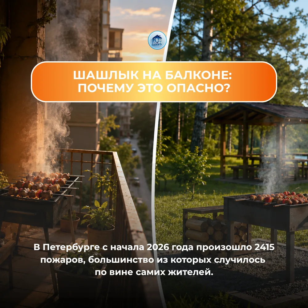 Шашлык на балконе: почему это опасно? ⛔🔥