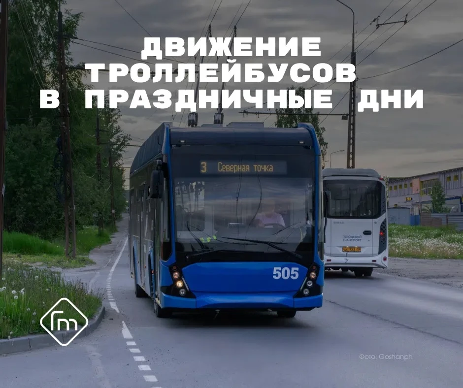 🚎 Движение автобусов и троллейбусов в праздничные дни  июня

С 12.06.2026 г. по 14.06.2026 г. автоб