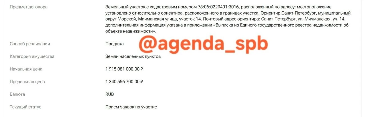 Третий звонок. Для кого? 🎭

Участок в Василеостровском — снова в продаже. «Газпром» снизил цену. Ра