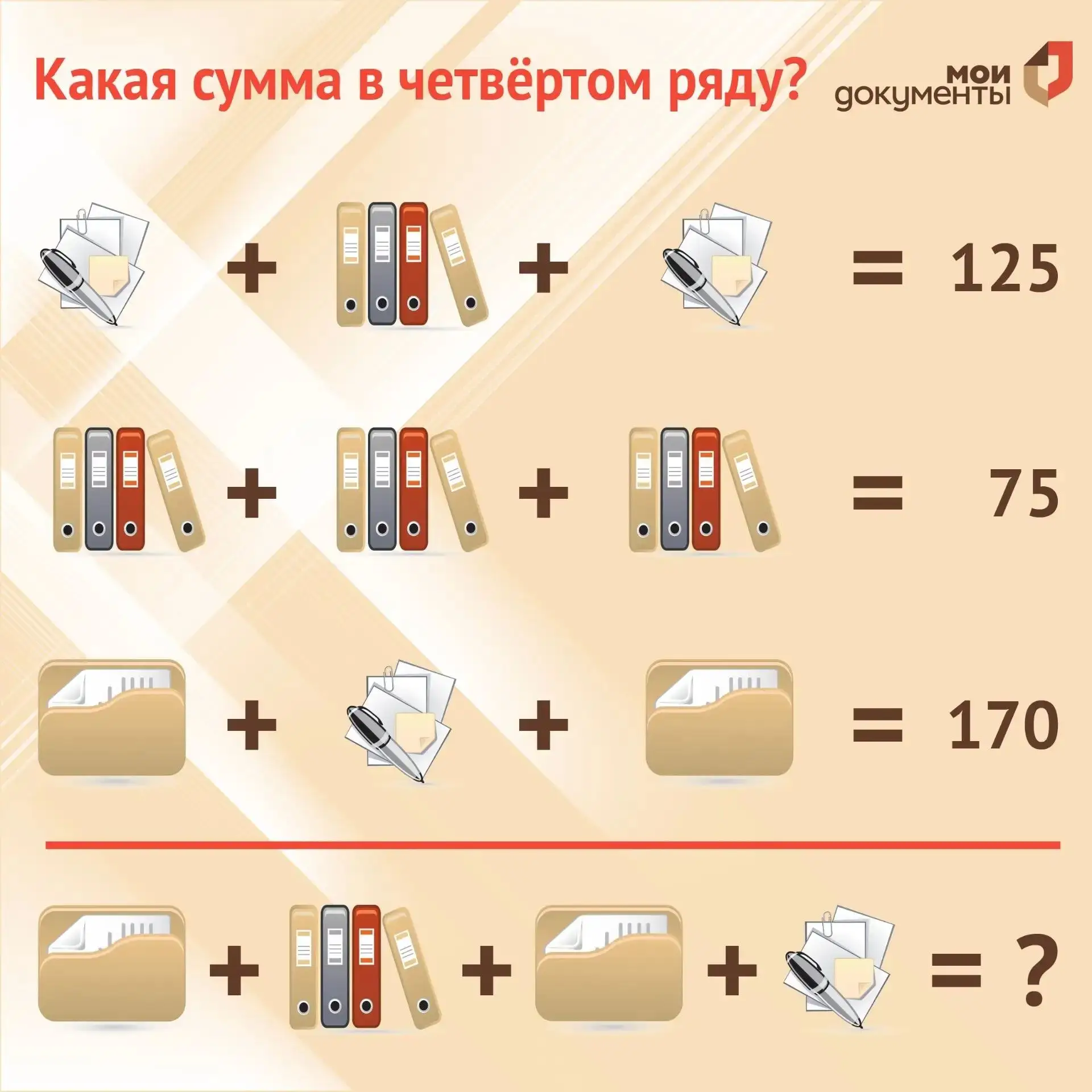 «И почему я сразу это не заметил?» — самая частая реакция на эту задачу.

Посмотрите на ряды, сможет