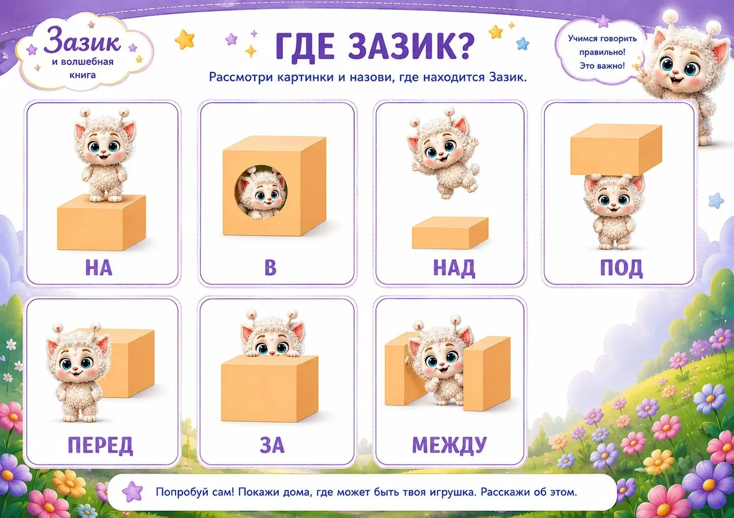 ✨ Учим пространственные понятия играя!

Этот комплект можно использовать сразу несколькими способами