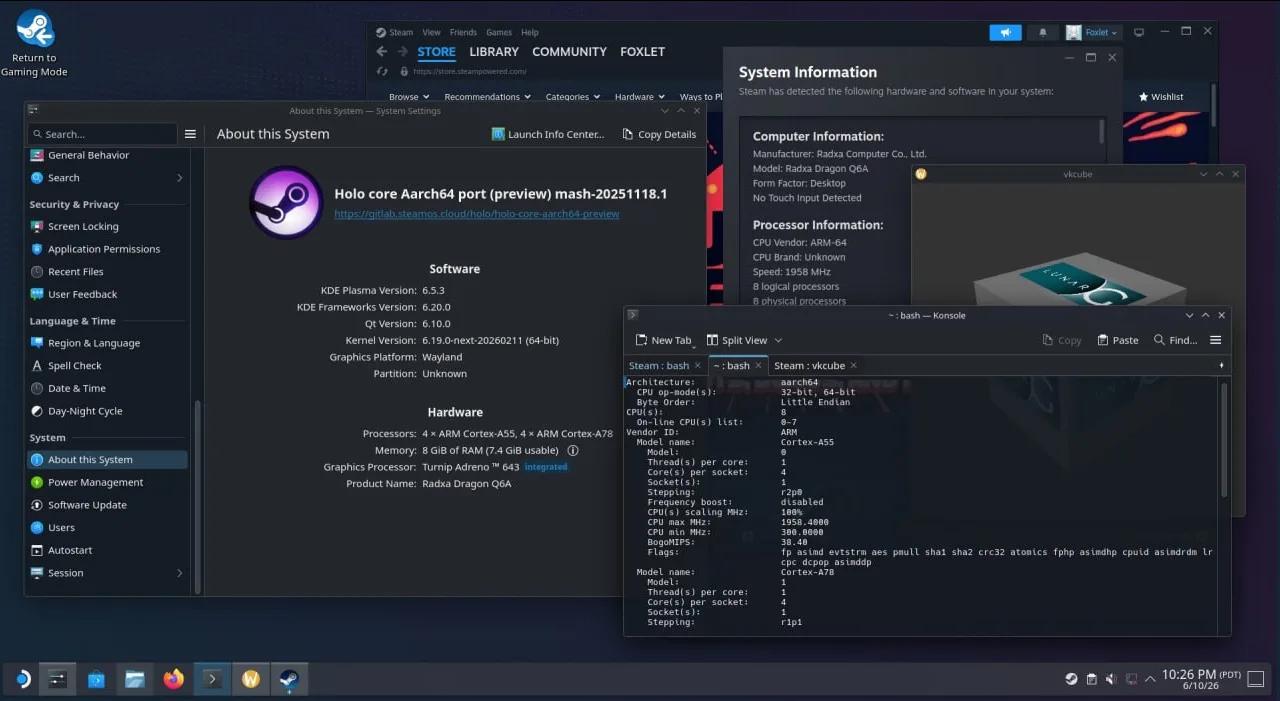 Энтузиасты запустили SteamOS на ARM-чипе Snapdragon 778G

В сети появились отчеты о первом успешном 