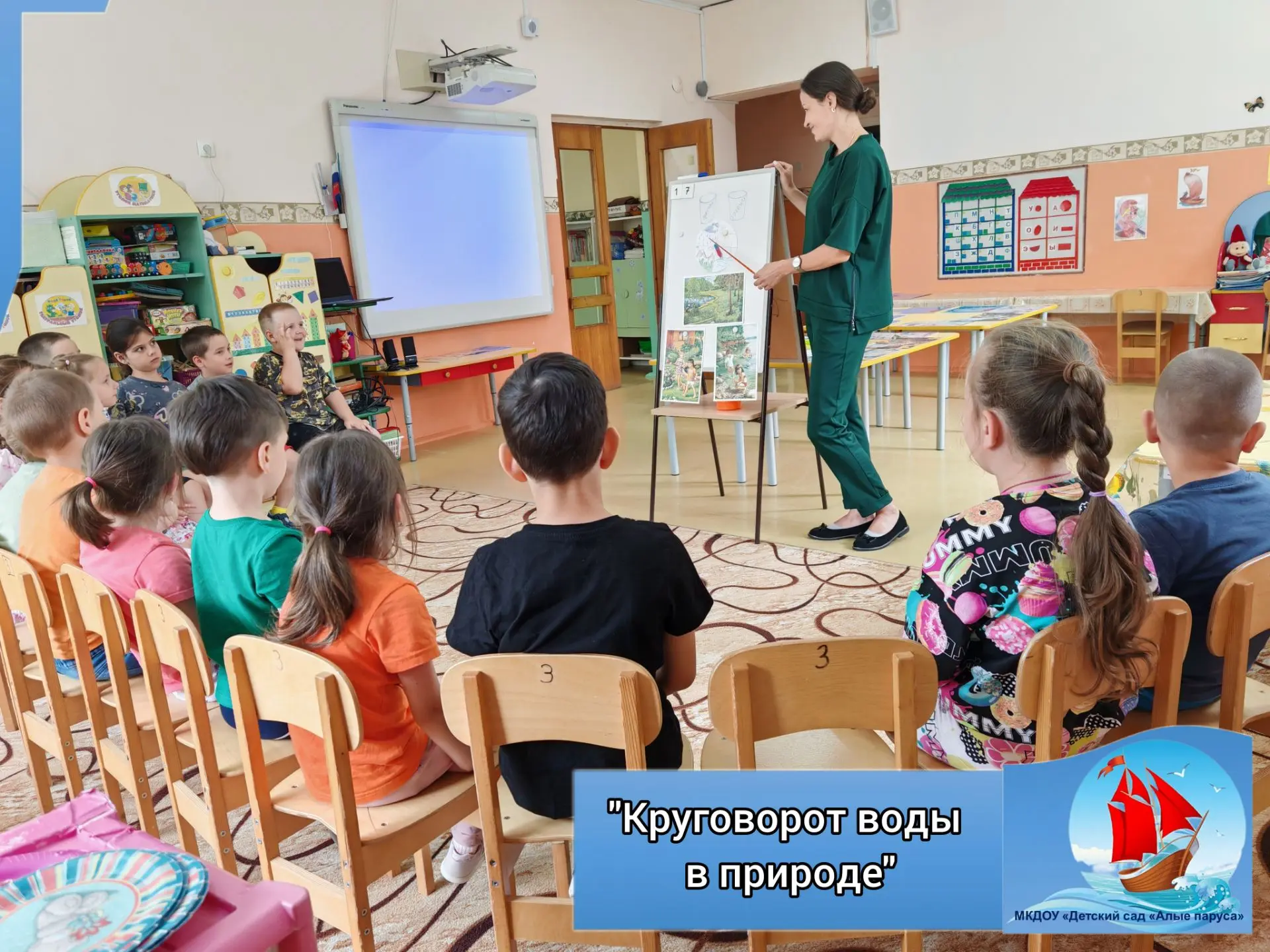 "Путешествие с капелькой💧": изучение круговорота воды в природе. 

✅ В группе "Солнышко☀️" прошло у