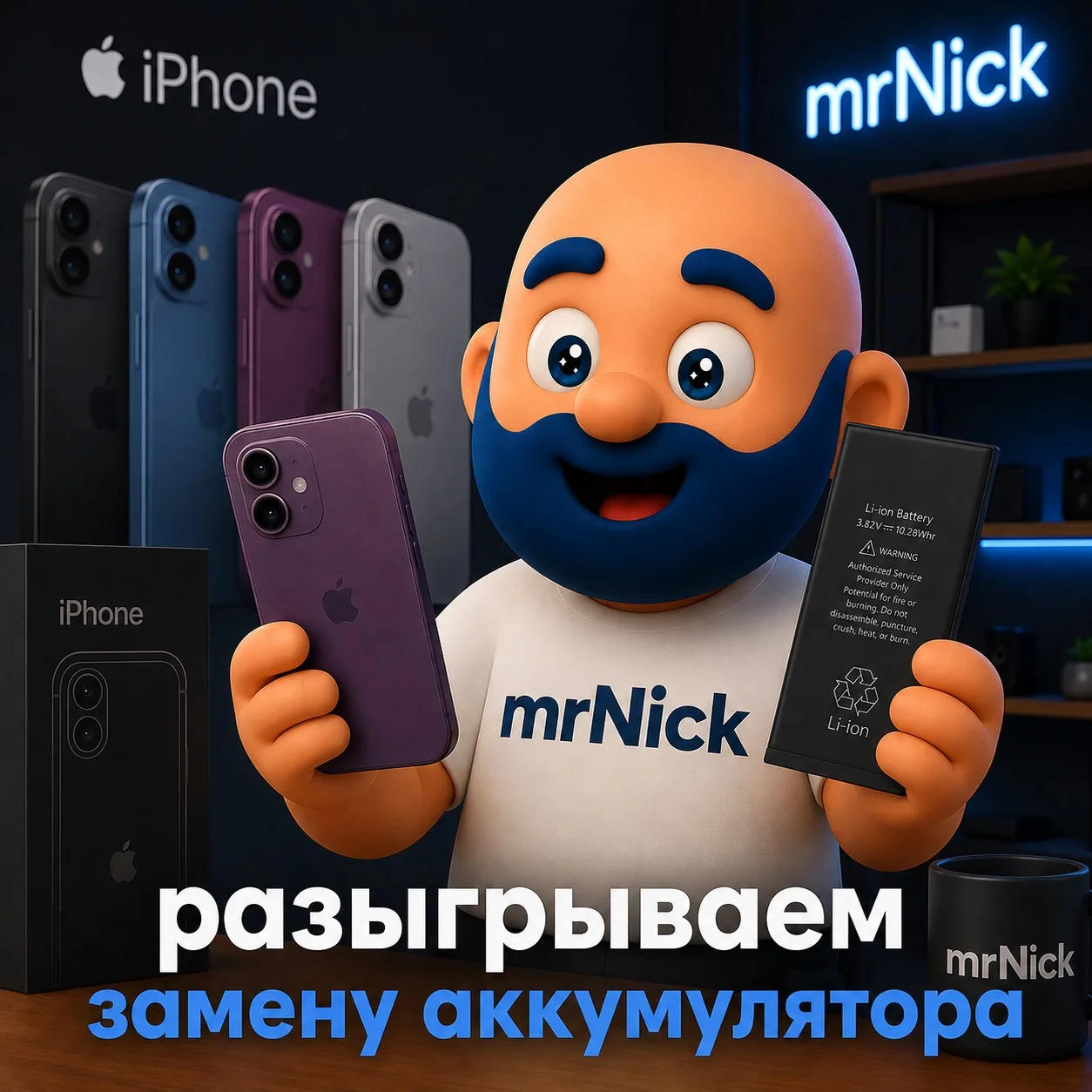 РОЗЫГРЫШ АККУМУЛЯТОРА Для твоего iPhone 📲 

Мы хотим оставаться с вами на связи, поэтому продолжаем