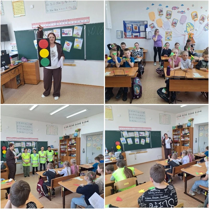 Безопасное лето: отряд ЮИД во главе с руководителем Грядюшко С.И. напомнил школьникам правила дорожн