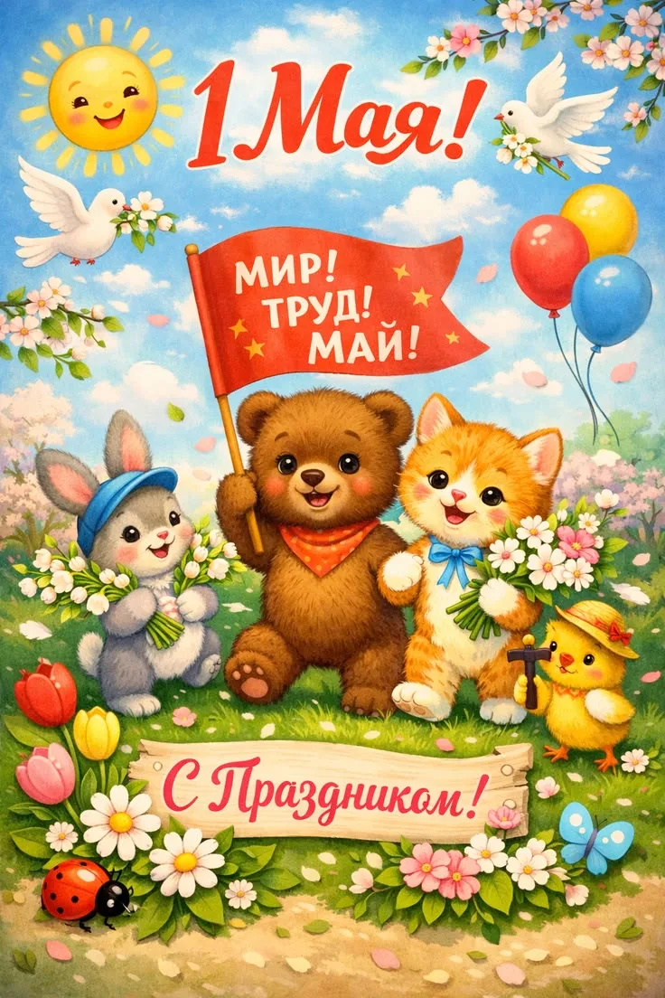 Дорогие родители и подписчики нашего сообщества!

От всей души поздравляем вас с Первомаем – праздни