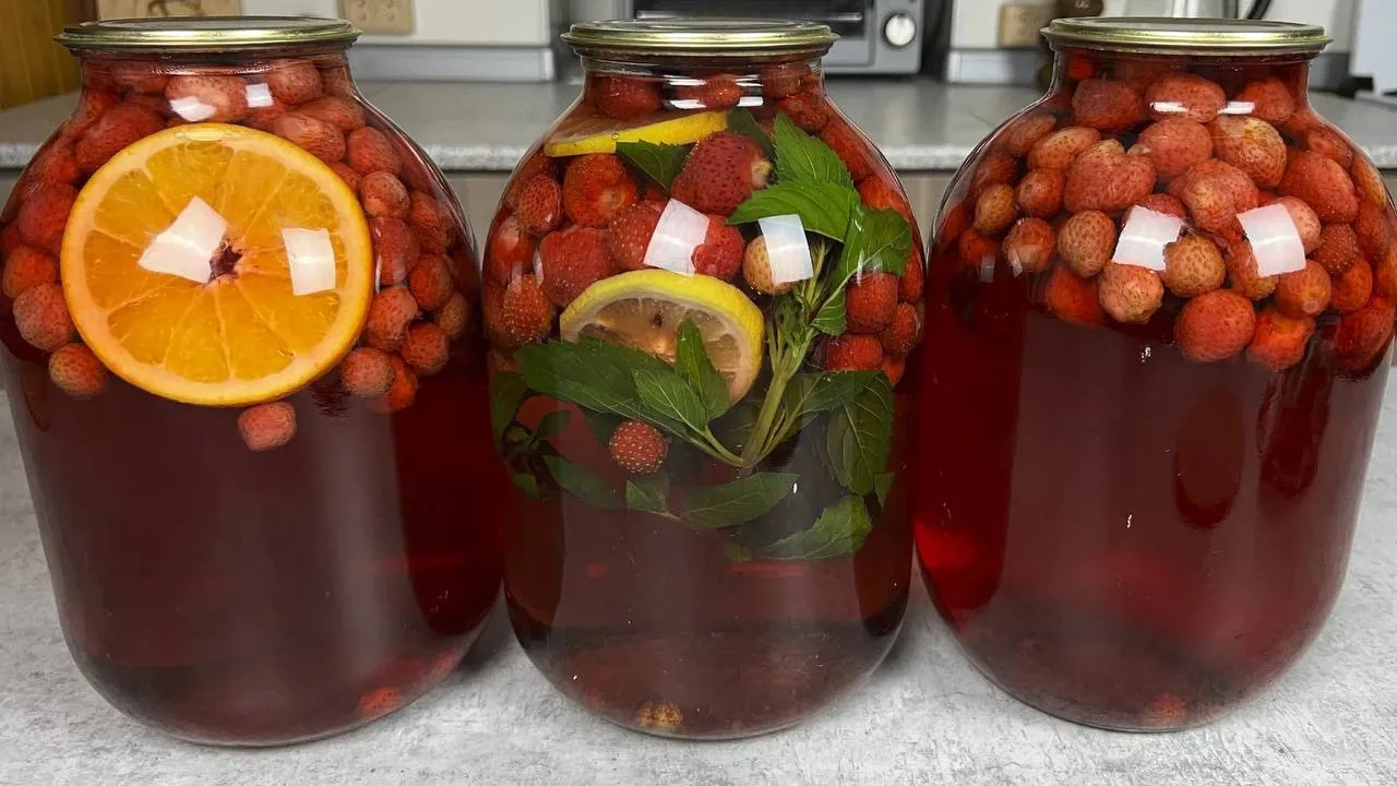 Җиләкле МОХИТО🍓 компоты

Рецепт бер 3 литрлы банкага исәпләнгән:

🍓Җиләк белән банканың 1/3 тутыра