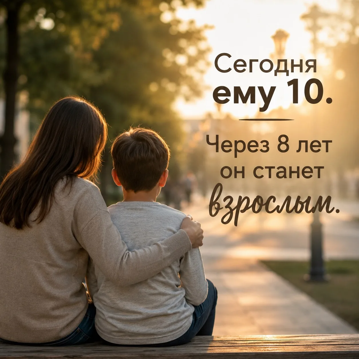 Если вашему ребёнку сегодня 10 лет 

Через 8 лет ему исполнится 18. 

Всего 8 лет. 

Вроде много. Но