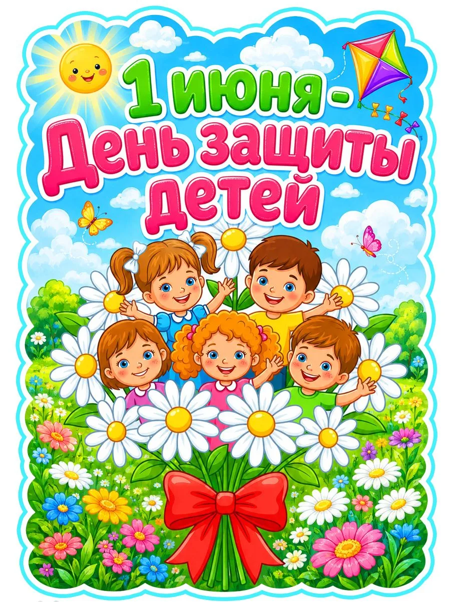 В самый первый день июня,
В самый первый летний день
Отмечаем праздник шумный —
День защиты всех дет