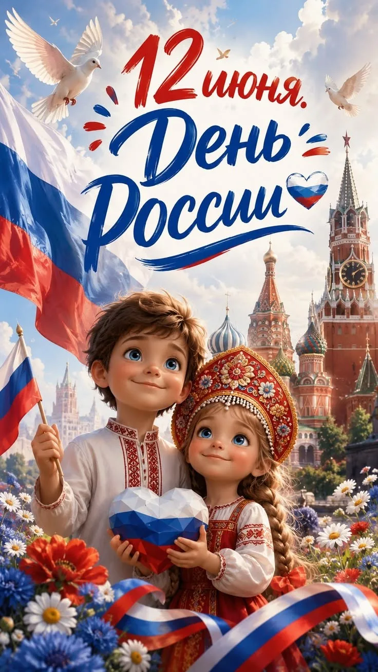 🇷🇺 День России
- государственный праздник, который ежегодно отмечают 12 июня.

🇷🇺 Дата праздника