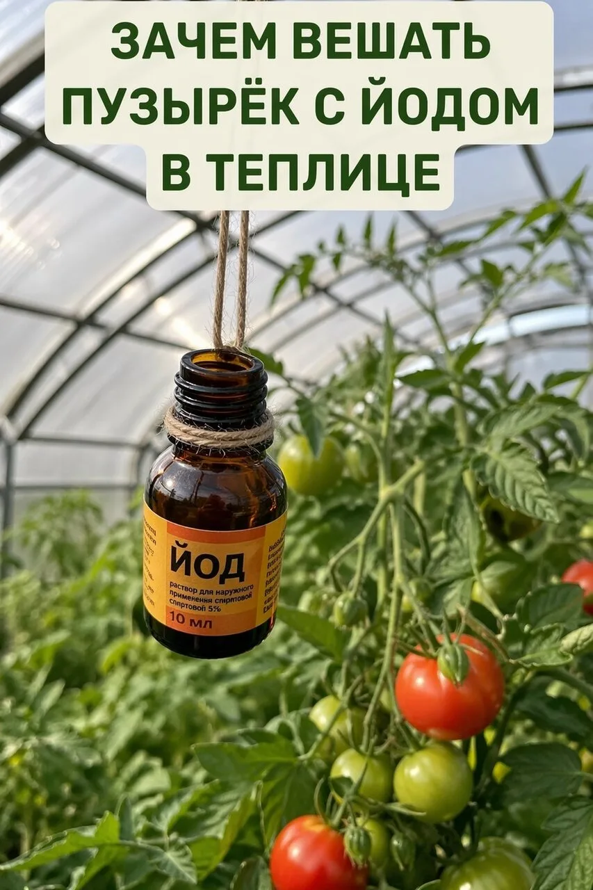 🌿 Хитрость опытных дачников: йод в теплице! 🍅

Знаете ли вы, что обычный пузырёк йода может стать 