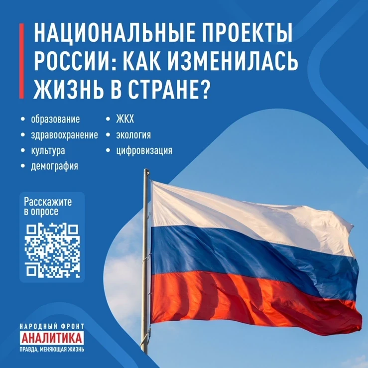 Предлагаем вам принять участие в опросе о реализации национальных проектов в 2026 году. 
Целевой ауд
