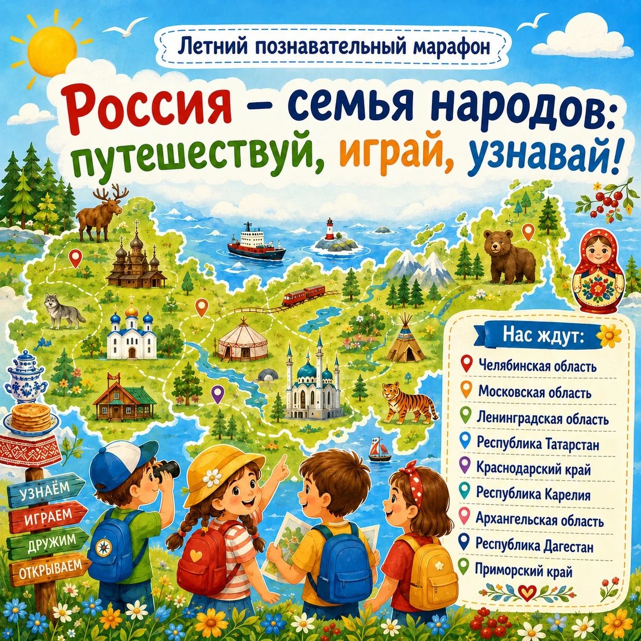 Дорогие жители Весточки, мы начинаем новую главу наших познавательных путешествий — летний марафон «