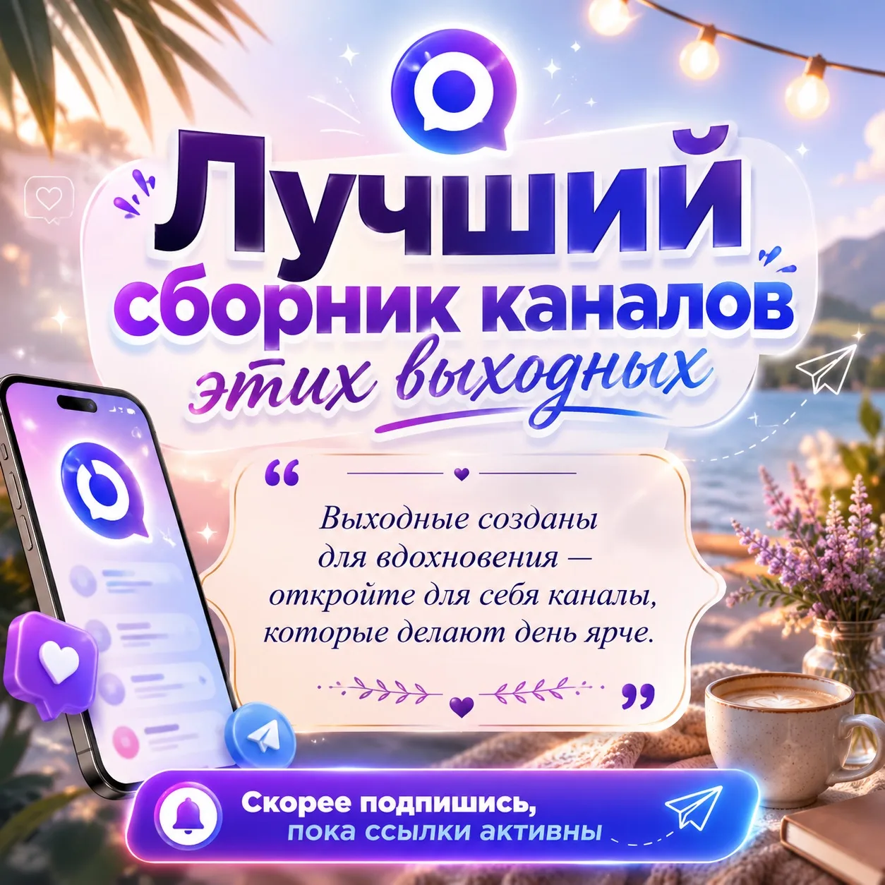 🔥 Эти выходные — идеальное время найти каналы, которые точно зайдут!

🌿 Wildberries Уютно и с Комф