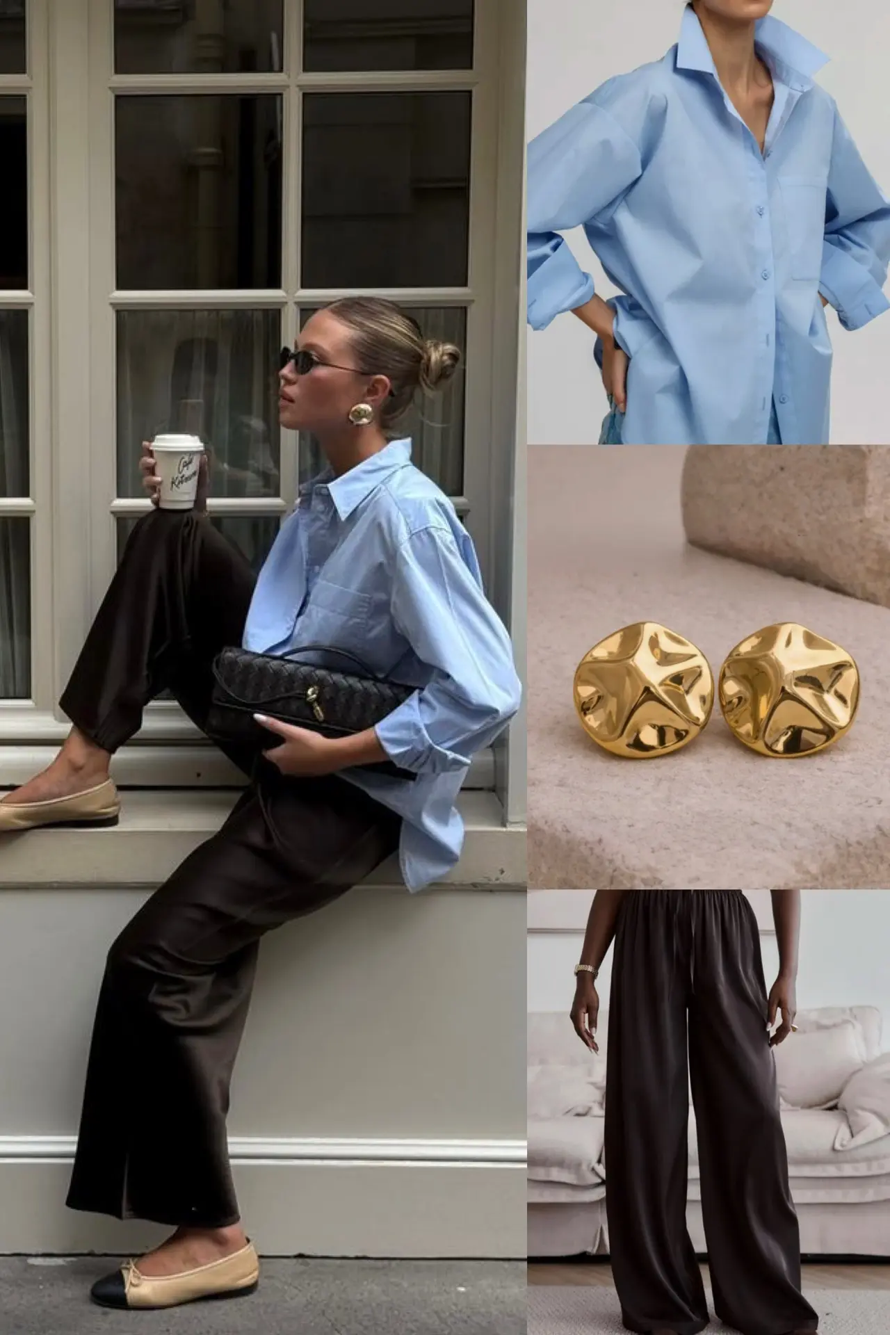 Доброе утро, girls!☕️

Красиво врываемся в рабочие будни. Собрала для вас классный образ с шоколадны