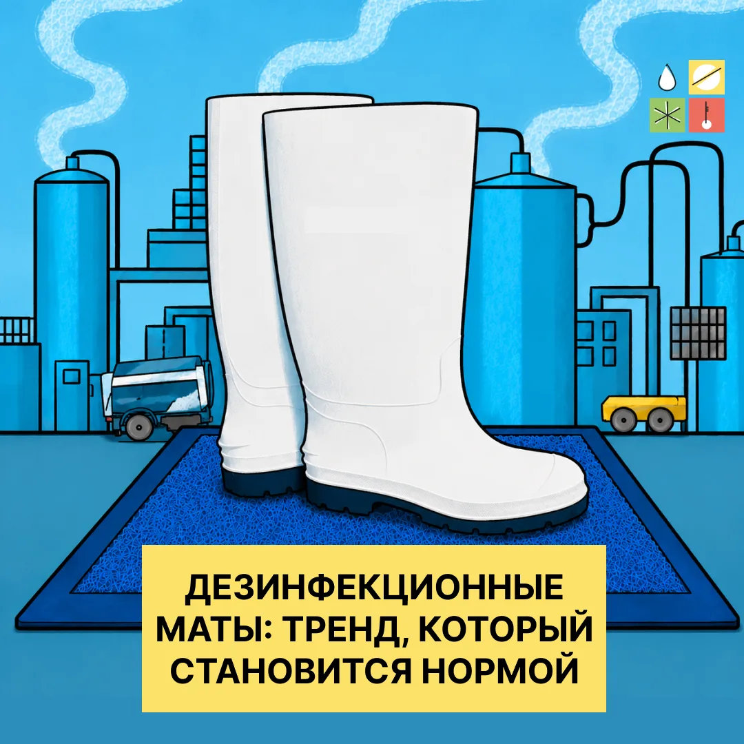 🦠 Дезинфекционные маты уже давно перестали быть редкостью на пищевых предприятиях. Сегодня это один