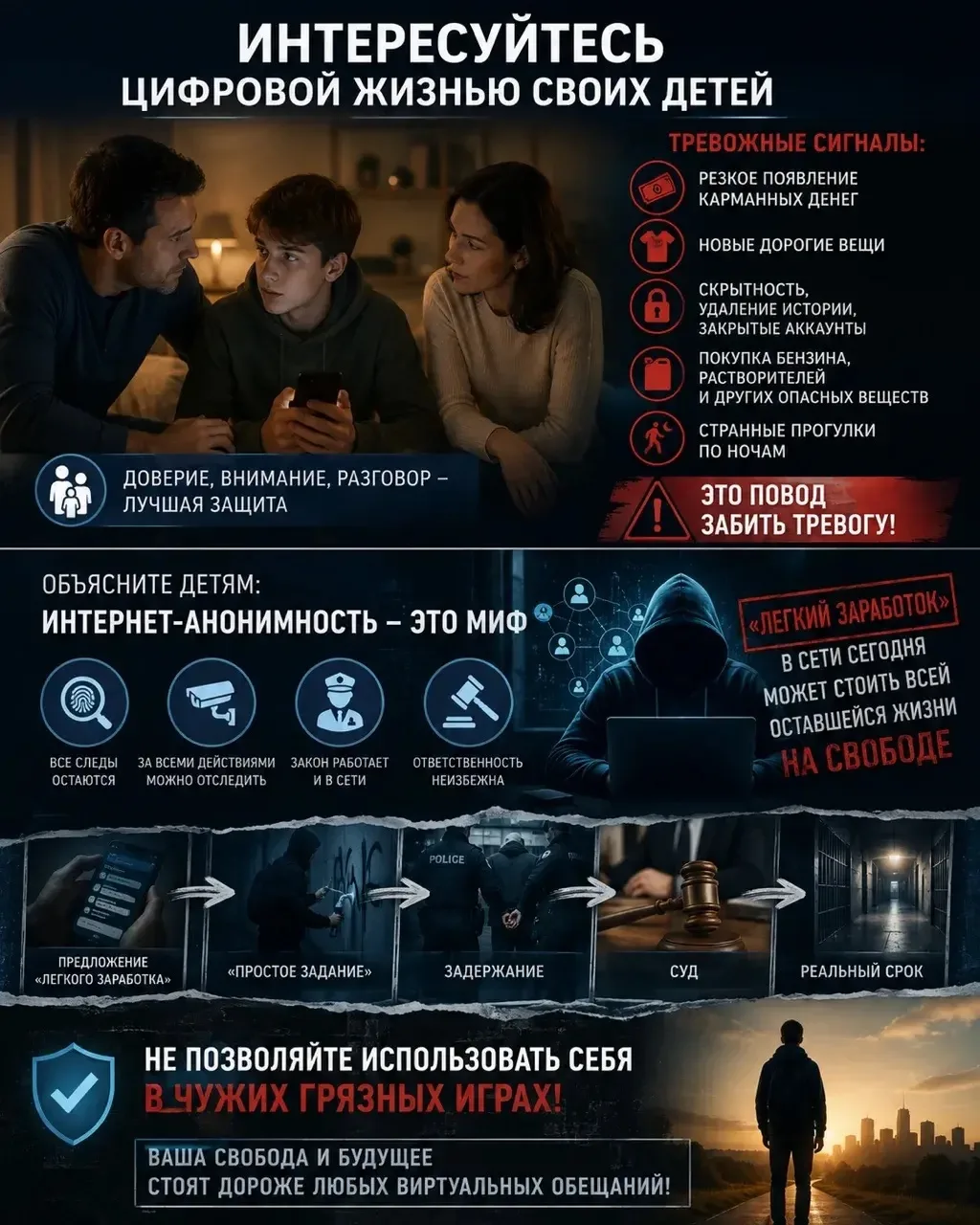 ‼Интересуйтесь цифровой жизнью своих детей. Резкое появление карманных денег, новые дорогие вещи, ск