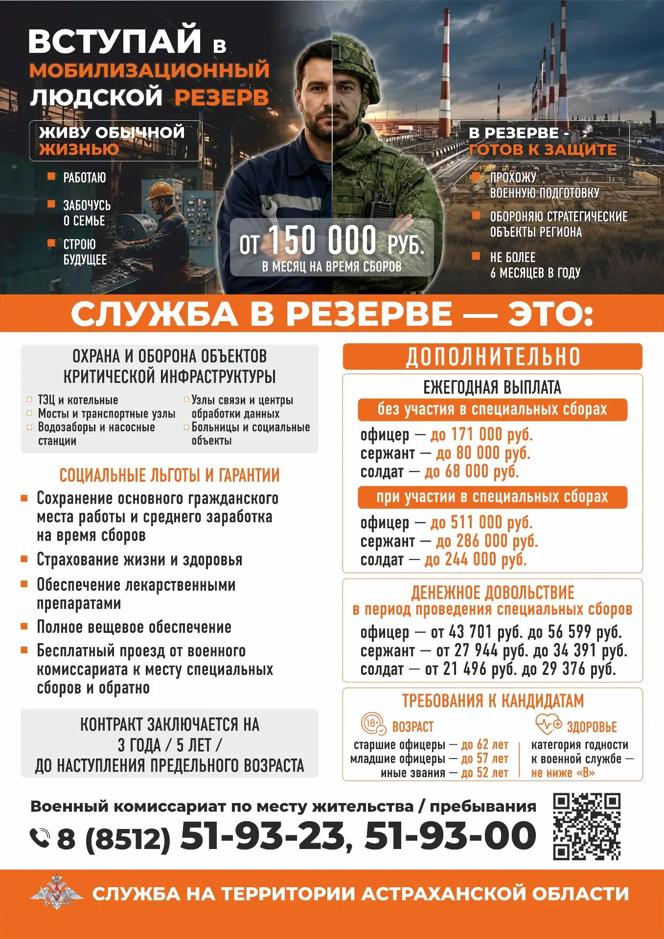 Вступайте в мобилизационный людской резерв ! Астраханцы могут вступить в мобилизационный людской рез