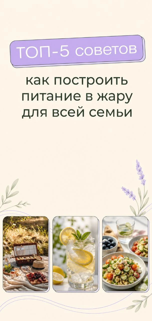 ☀️ Лето, жара — и организм работает в усиленном режиме. Причём не только у взрослых, но и у детей.

