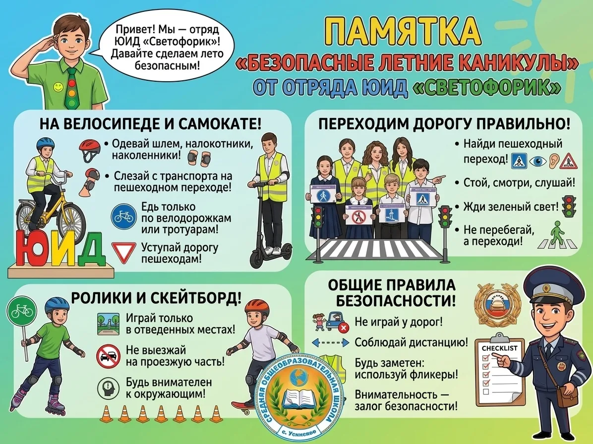 📌ВНИМАНИЕ - ДЕТИ! ЛЕТНИЕ КАНИКУЛЫ!🚦

✅Лето — это маленькая жизнь! И мы, отряд ЮИД «Светофорик», хо