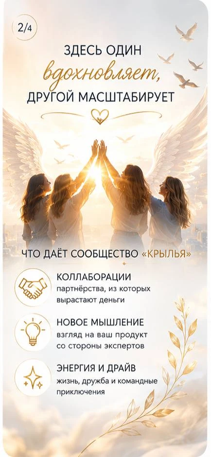 🪽 В одиночку всегда упираешься в потолок. Пора расправлять «Крылья»!

Можно быть мега-талантливым э