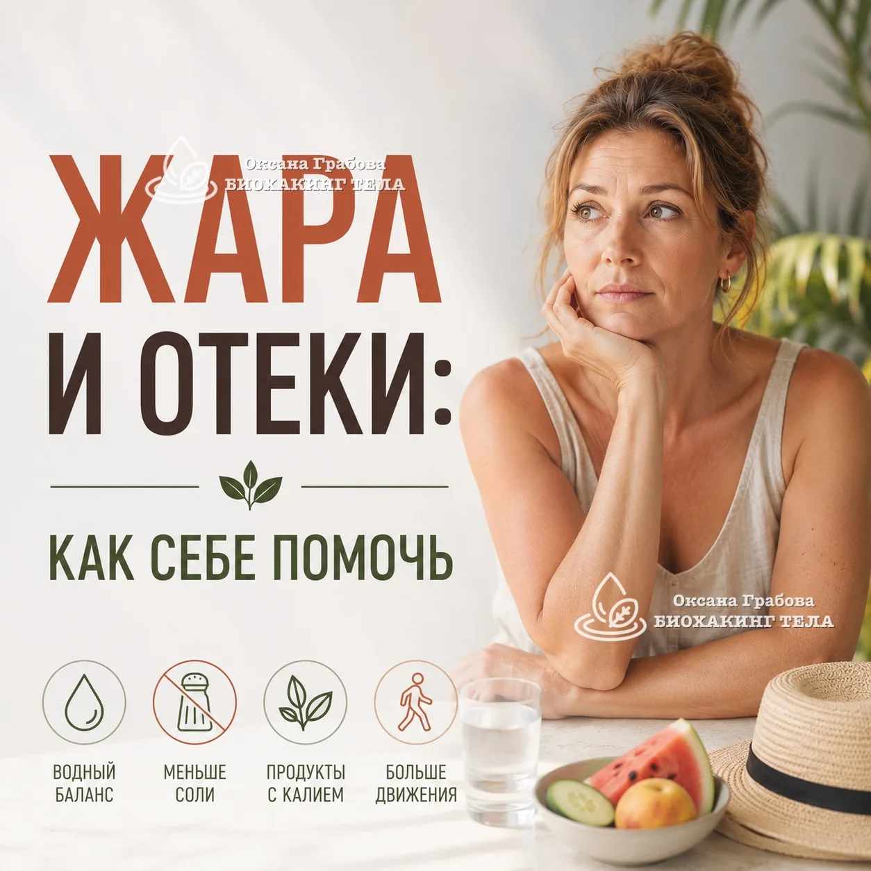 🥵 Жара и отёки: как помочь себе чувствовать себя легче?

Летом многие замечают:
⚠️ кольца становятс