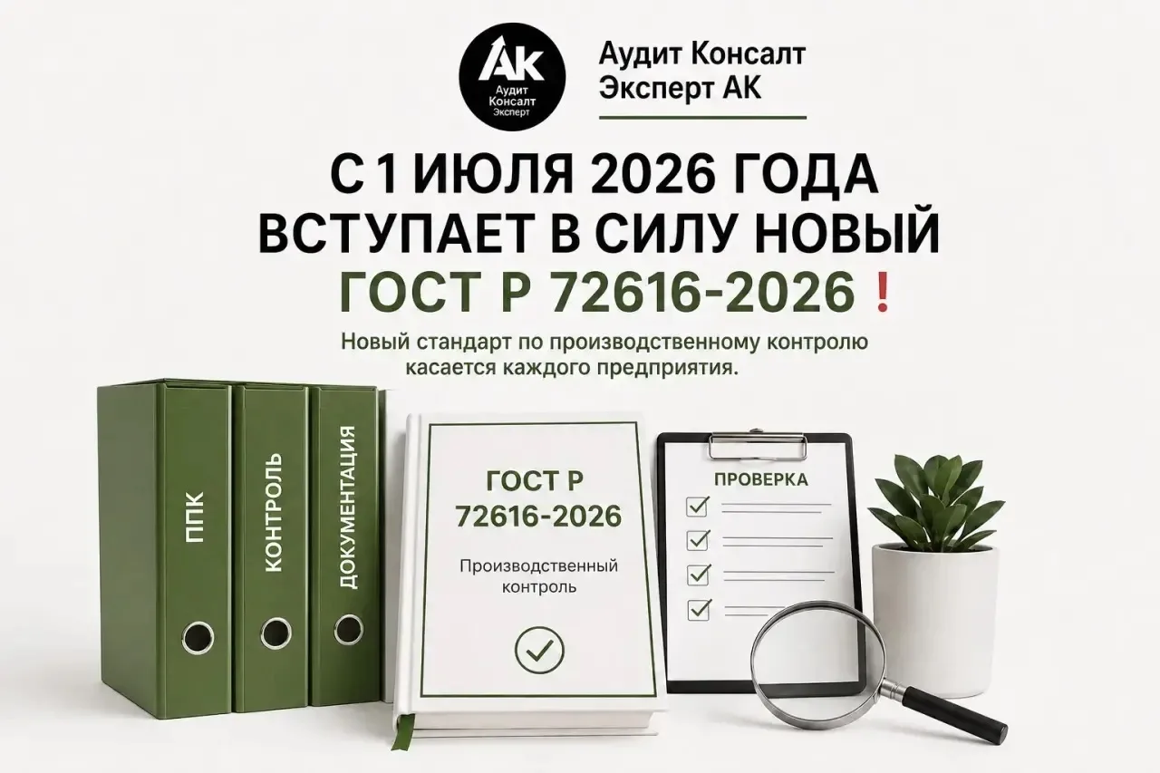 С 1 июля 2026 года вступает в силу новый ГОСТ по производственному контролю❗️
Если у вас есть програ