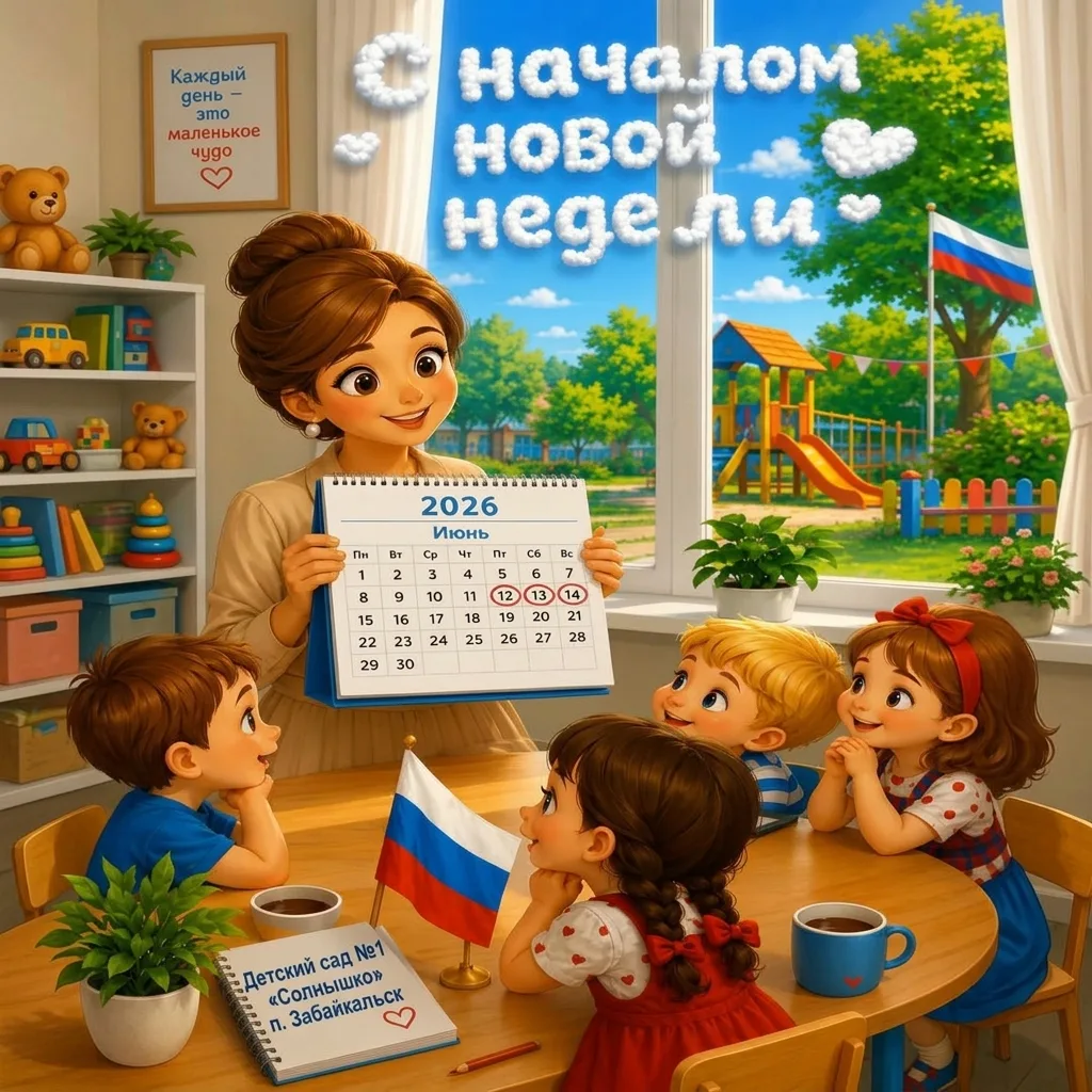 Дорогие родители и коллеги нашего детского сада!

🗓 С радостью сообщаем о начале новой недели, кото