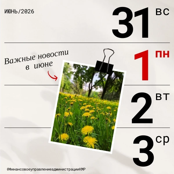 📌 Что нового в мае и июне 2026 года

🔹 1 июня начинается прием заявлений на семейную налоговую вып