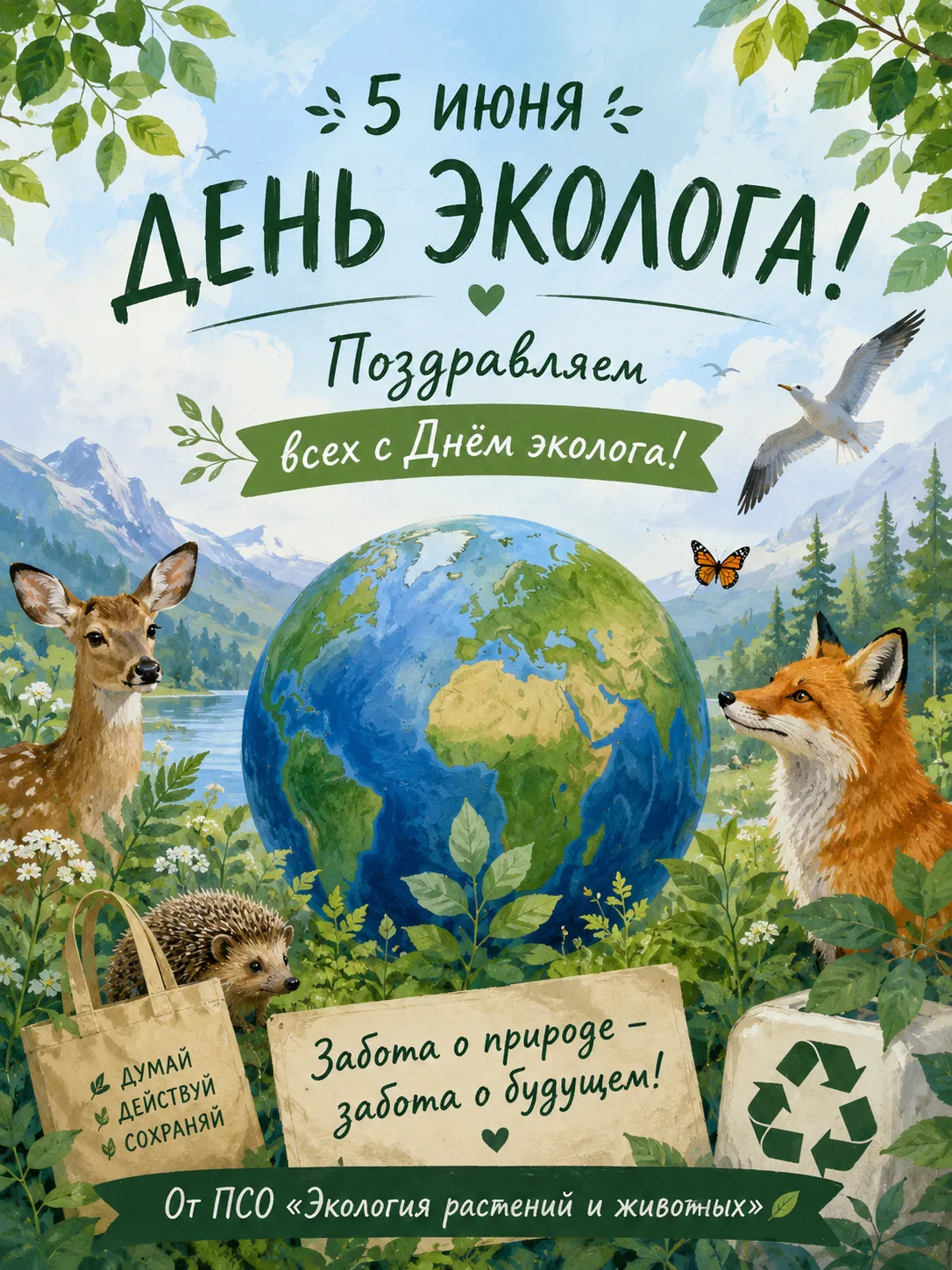 🌿 С Днём эколога!🌿

5 июня в России отмечается День эколога— профессиональный праздник всех, кто з