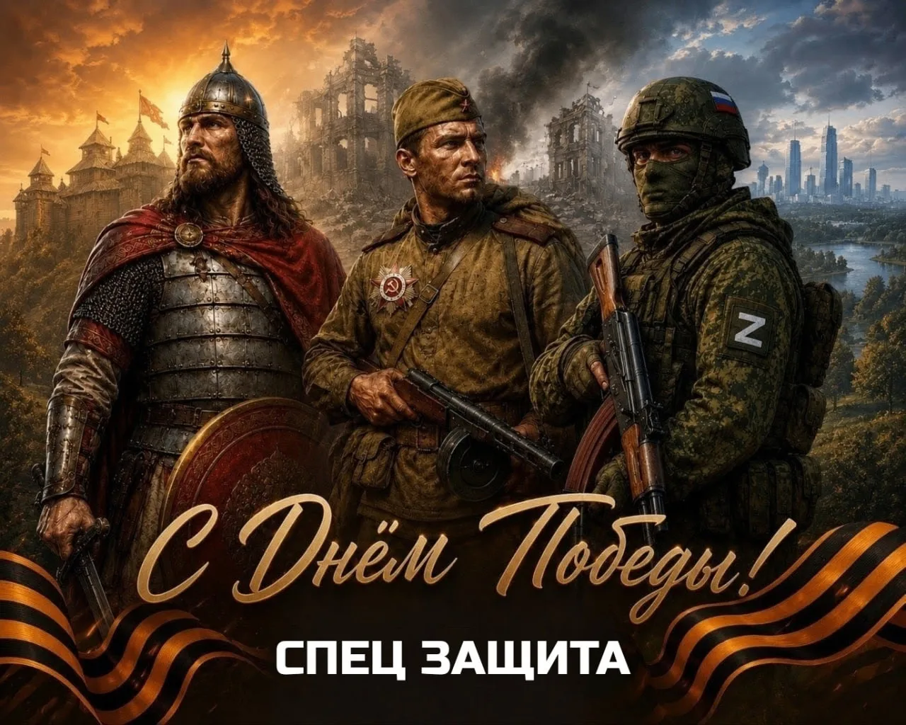 Друзья, компания "Спец Защита" от всего коллектива поздравляет вас с праздником, Днем Победы в Велик