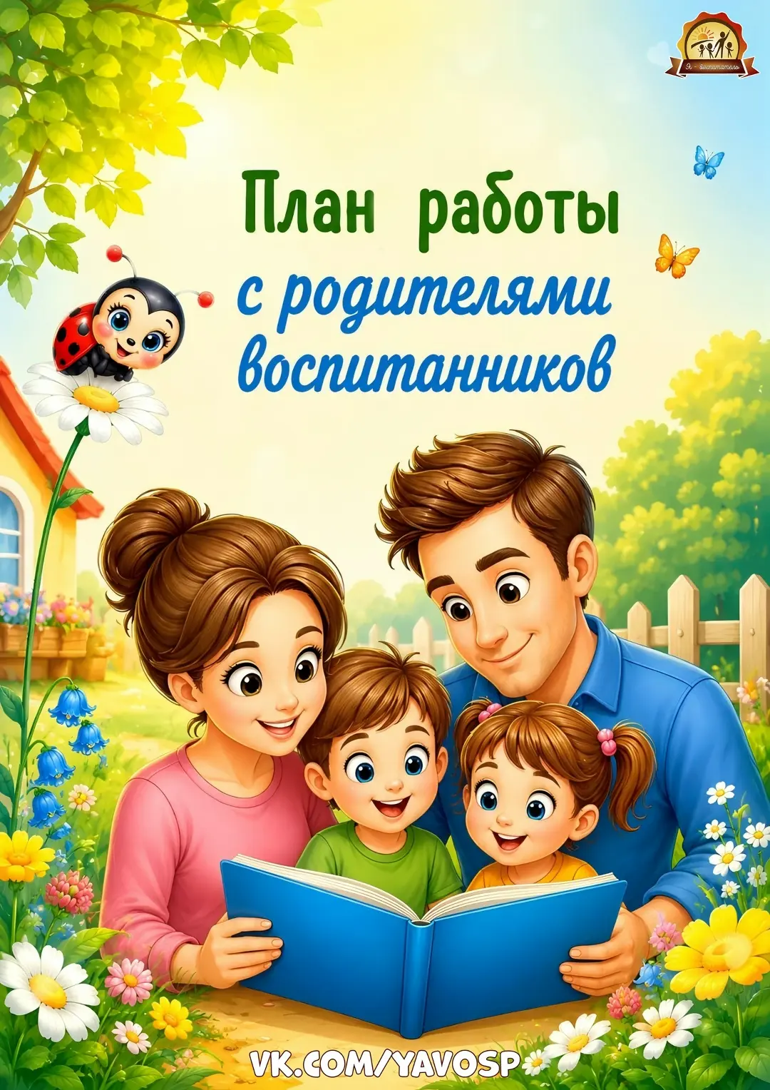 Перспективный план работы с родителями на учебный год для:

- группы раннего возраста,
- младшей гру
