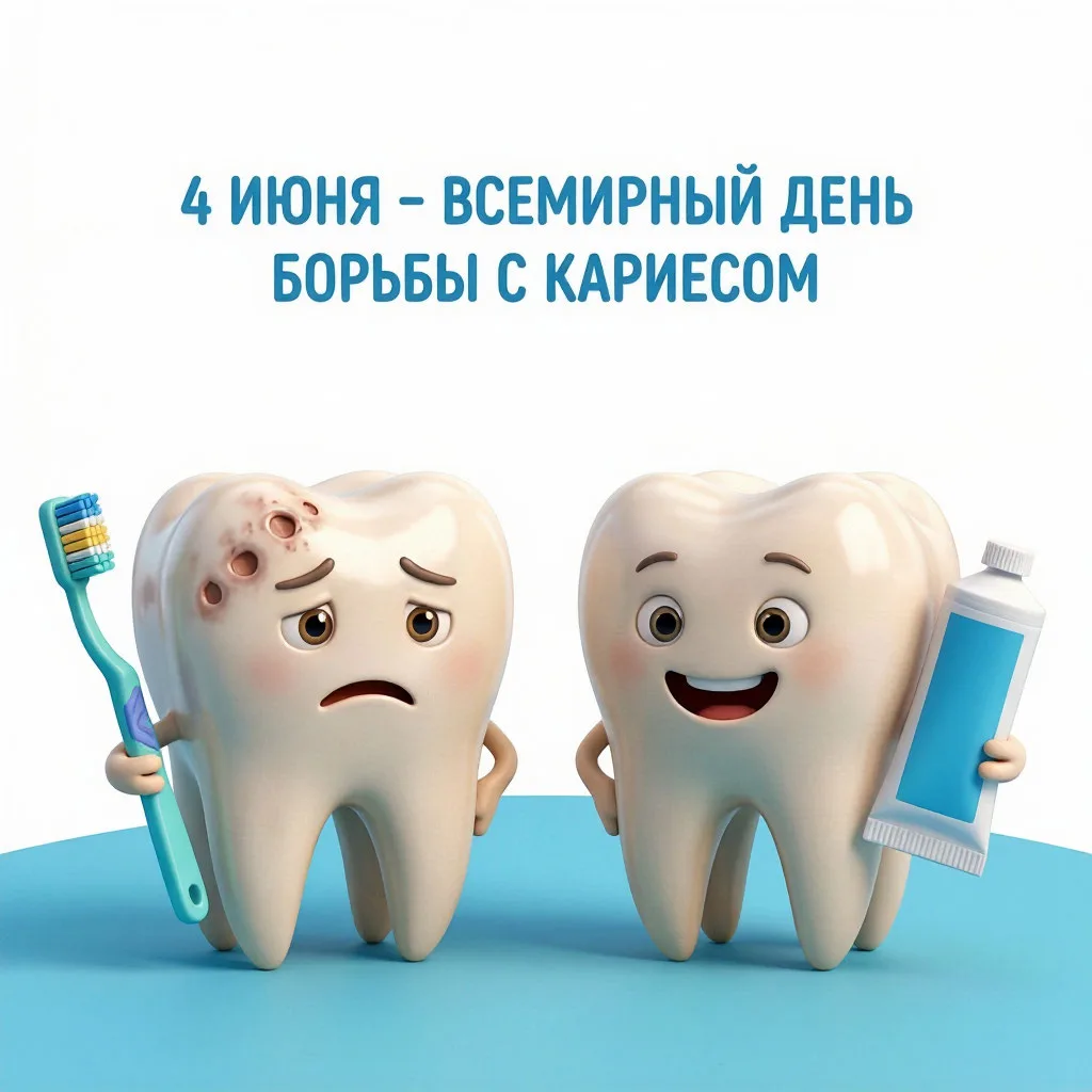 ✨ 4️⃣ июня — Всемирный (Международный) день борьбы с кариесом.

🦷 Праздник был учреждён по инициати