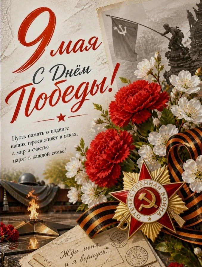 Дорогие жители Кронштадтского района!
От всего сердца поздравляем Вас с Днем Победы – великим праздн