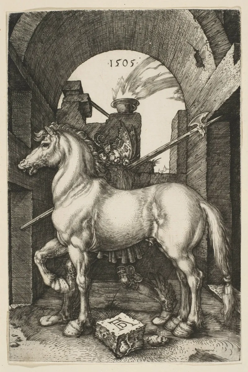 Альбрехт Дюрер
"Маленький конь", 1505 г. 

Гравюра. Метрополитен-музей, Нью-Йорк

Альбрехт Дюрер